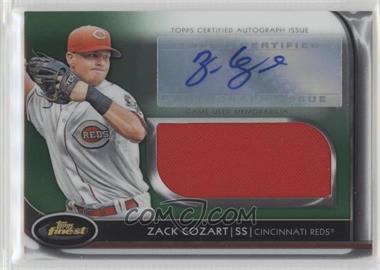 2012 Topps Finest - Autographed Jumbo Relic Rookies - Green Refractor #AJR-ZC - Zack Cozart /199