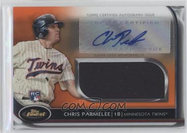 2012 Topps Finest - Autographed Jumbo Relic Rookies - Orange Refractor #AJR-CP - Chris Parmelee /99