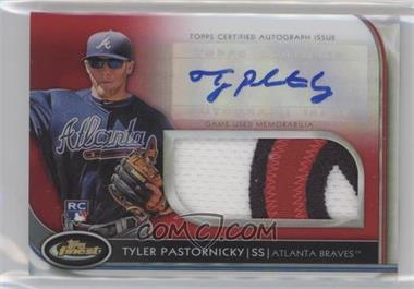 2012 Topps Finest - Autographed Jumbo Relic Rookies - Red Refractor #AJR-TP - Tyler Pastornicky /25