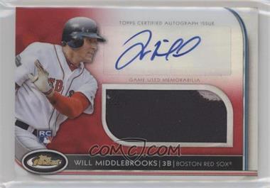 2012 Topps Finest - Autographed Jumbo Relic Rookies - Red Refractor #AJR-WMI - Will Middlebrooks /25