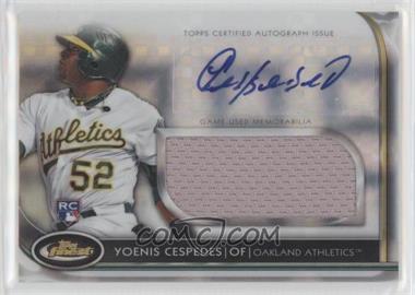 2012 Topps Finest - Autographed Jumbo Relic Rookies - X-Fractor #AJR-YC - Yoenis Cespedes /299