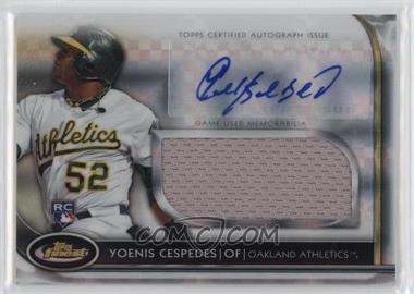 2012 Topps Finest - Autographed Jumbo Relic Rookies - X-Fractor #AJR-YC - Yoenis Cespedes /299