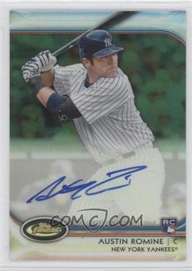 2012 Topps Finest - Autographed Rookies - Green Refractor #AR-ARO - Austin Romine /199