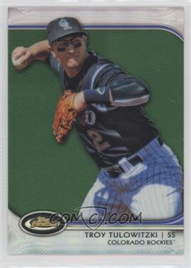 2012 Topps Finest - [Base] - Green Refractor #25 - Troy Tulowitzki /199