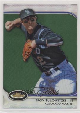 2012 Topps Finest - [Base] - Green Refractor #25 - Troy Tulowitzki /199