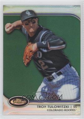 2012 Topps Finest - [Base] - Green Refractor #25 - Troy Tulowitzki /199