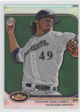 2012 Topps Finest - [Base] - Green Refractor #36 - Yovani Gallardo /199