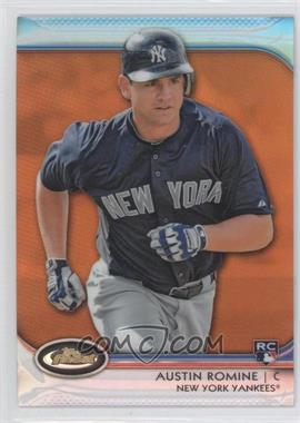 2012 Topps Finest - [Base] - Orange Refractor #81 - Austin Romine /99