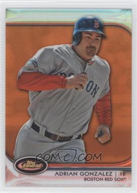 2012 Topps Finest - [Base] - Orange Refractor #89 - Adrian Gonzalez /99