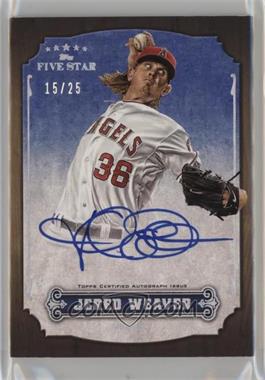 2012 Topps Five Star - Active Player Autographs - Rainbow #FSA-JW - Jered Weaver /25