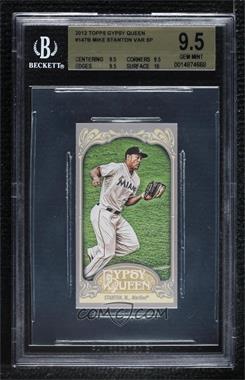 2012 Topps Gypsy Queen - [Base] - Mini #147.2 - Giancarlo Stanton (White Jersey; Mike on Cart) [BGS 9.5 GEM MINT]