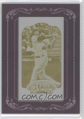 2012 Topps Gypsy Queen - [Base] - Printing Plate Minis Yellow Framed #34 - Mark Trumbo /1