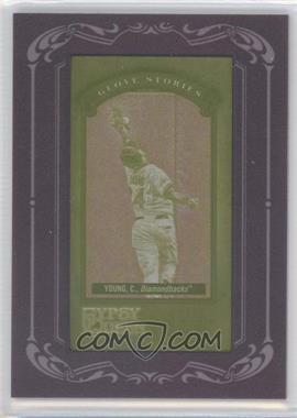 2012 Topps Gypsy Queen - Glove Stories - Printing Plate Mini Yellow Framed #GS-CY - Chris Young /1