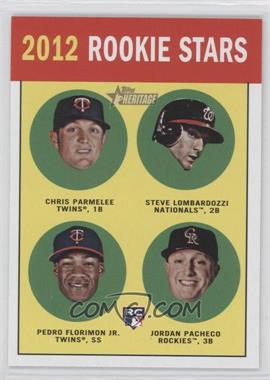 2012 Topps Heritage - [Base] #135 - Rookie Stars - Chris Parmelee, Stephen Lombardozzi, Pedro Florimon, Jordan Pacheco