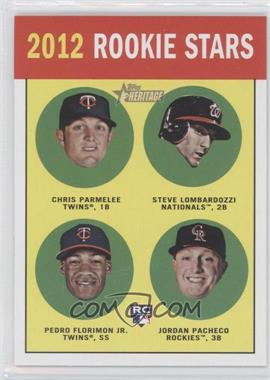 2012 Topps Heritage - [Base] #135 - Rookie Stars - Chris Parmelee, Stephen Lombardozzi, Pedro Florimon, Jordan Pacheco