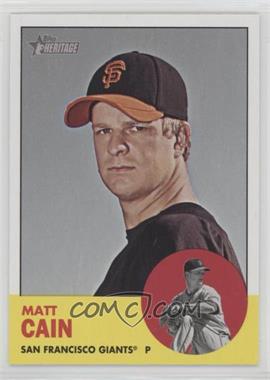 2012 Topps Heritage - [Base] #163 - Matt Cain