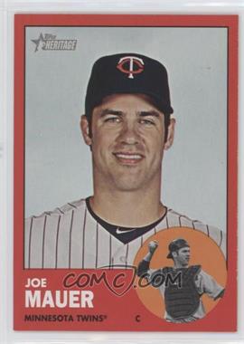 2012 Topps Heritage - [Base] #186.3 - Joe Mauer (Target Red)