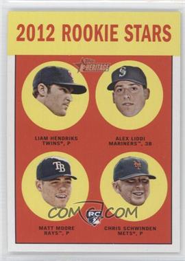 2012 Topps Heritage - [Base] #191 - Rookie Stars - Alex Liddi, Matt Moore, Chris Schwinden, Liam Hendriks