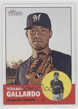 2012 Topps Heritage - [Base] #201.1 - Yovani Gallardo (Base)