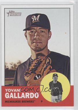 2012 Topps Heritage - [Base] #201.1 - Yovani Gallardo (Base)