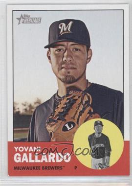 2012 Topps Heritage - [Base] #201.1 - Yovani Gallardo (Base)