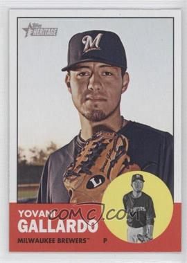 2012 Topps Heritage - [Base] #201.1 - Yovani Gallardo (Base)