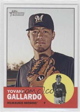 2012 Topps Heritage - [Base] #201.1 - Yovani Gallardo (Base)