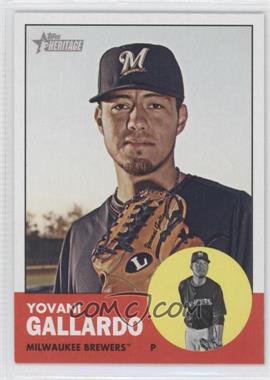 2012 Topps Heritage - [Base] #201.1 - Yovani Gallardo (Base)