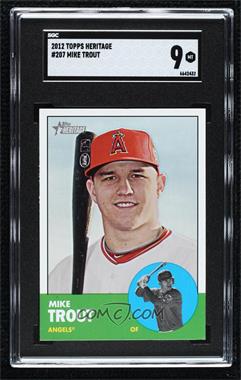 2012 Topps Heritage - [Base] #207 - Mike Trout [SGC 9 MINT]