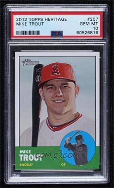 2012 Topps Heritage - [Base] #207 - Mike Trout [PSA 10 GEM MT]