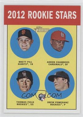 2012 Topps Heritage - [Base] #208 - Rookie Stars - Brett Pill, Adron Chambers, Drew Pomeranz, Thomas Field