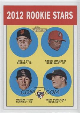 2012 Topps Heritage - [Base] #208 - Rookie Stars - Brett Pill, Adron Chambers, Drew Pomeranz, Thomas Field