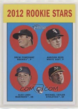 2012 Topps Heritage - [Base] #253 - Rookie Stars - Drew Pomeranz, Addison Reed, Alex Liddi, Michael Taylor