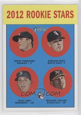 2012 Topps Heritage - [Base] #253 - Rookie Stars - Drew Pomeranz, Addison Reed, Alex Liddi, Michael Taylor