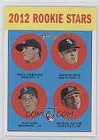 Rookie Stars - Drew Pomeranz, Addison Reed, Alex Liddi, Michael Taylor