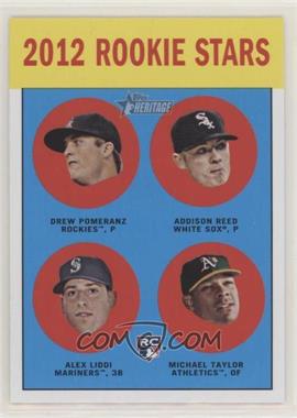 2012 Topps Heritage - [Base] #253 - Rookie Stars - Drew Pomeranz, Addison Reed, Alex Liddi, Michael Taylor