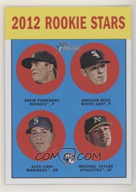 2012 Topps Heritage - [Base] #253 - Rookie Stars - Drew Pomeranz, Addison Reed, Alex Liddi, Michael Taylor