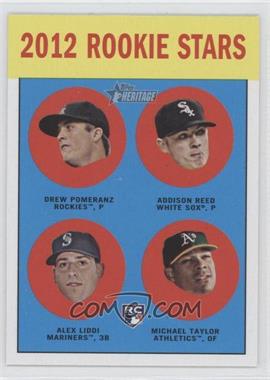 2012 Topps Heritage - [Base] #253 - Rookie Stars - Drew Pomeranz, Addison Reed, Alex Liddi, Michael Taylor