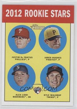 2012 Topps Heritage - [Base] #274 - Rookie Stars - Justin De Fratus, Jared Hughes, Alex Liddi, Kyle Waldrop