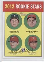 Rookie Stars - Brad Peacock, Devin Mesoraco, Justin De Fratus, Joe Savery (Base)