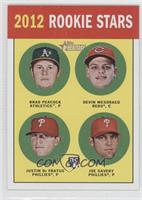 Rookie Stars - Brad Peacock, Devin Mesoraco, Justin De Fratus, Joe Savery (Base)