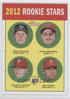 Rookie Stars - Brad Peacock, Devin Mesoraco, Justin De Fratus, Joe Savery (Base)