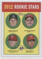 Rookie Stars - Brad Peacock, Devin Mesoraco, Justin De Fratus, Joe Savery (Base)