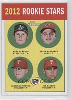 Rookie Stars - Brad Peacock, Devin Mesoraco, Justin De Fratus, Joe Savery (Base)