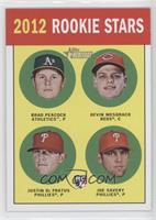 Rookie Stars - Brad Peacock, Devin Mesoraco, Justin De Fratus, Joe Savery (Base)