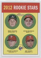 Rookie Stars - Brad Peacock, Devin Mesoraco, Justin De Fratus, Joe Savery (Base)