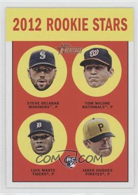 2012 Topps Heritage - [Base] #299 - Rookie Stars - Steve Delabar, Tom Milone, Luis Marte, Jared Hughes