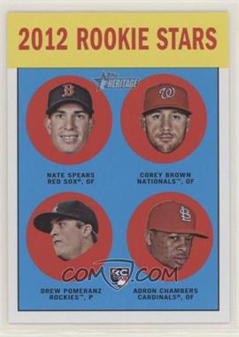 2012 Topps Heritage - [Base] #321 - Rookie Stars - Nate Spears, Corey Brown, Drew Pomeranz, Adron Chambers