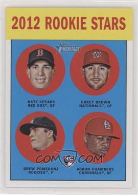 2012 Topps Heritage - [Base] #321 - Rookie Stars - Nate Spears, Corey Brown, Drew Pomeranz, Adron Chambers