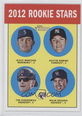 2012 Topps Heritage - [Base] #324 - Rookie Stars - Jesus Montero, Austin Romine, Tim Federowicz, Wilin Rosario